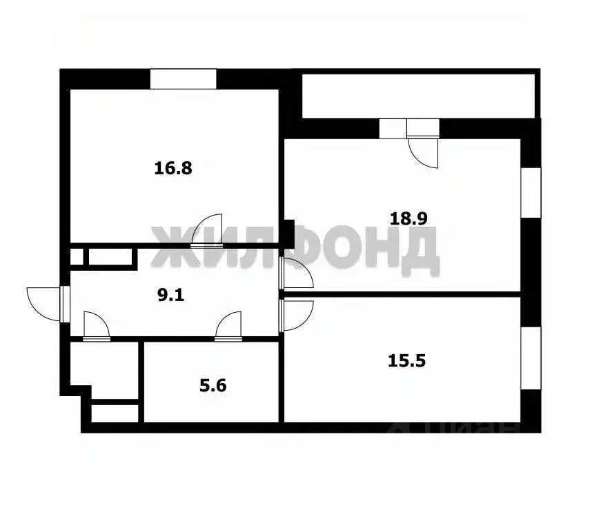 2-к кв. Новосибирская область, Новосибирск Шлюз мкр, ул. Русская, 40 ... - Фото 0