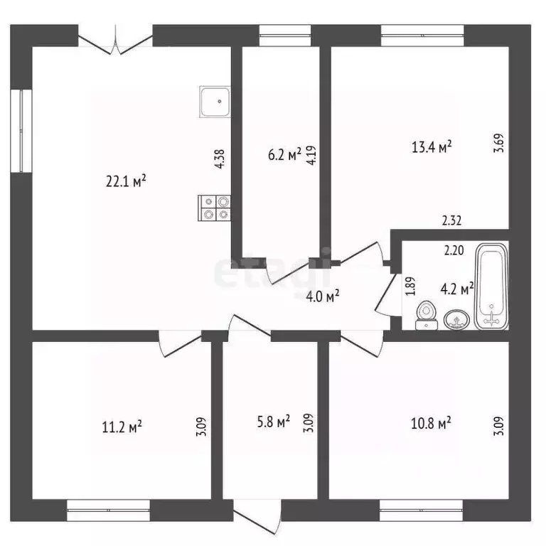 Дом в Тюменская область, Тюменский муниципальный округ, д. Ушакова  ... - Фото 1