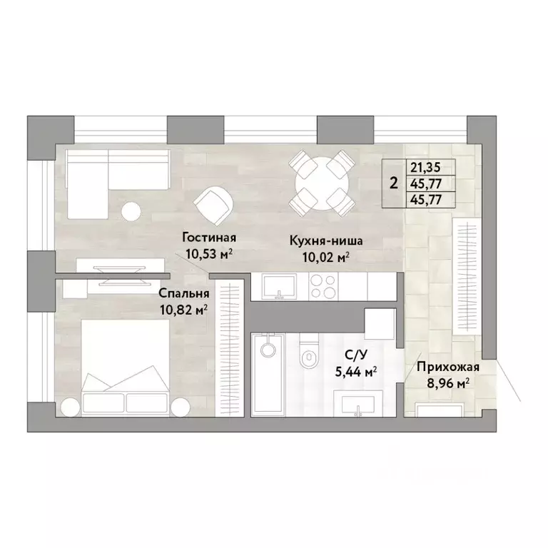 2-к кв. Хабаровский край, Хабаровск ул. Имени Лейтенанта С.В. Орлова ... - Фото 1