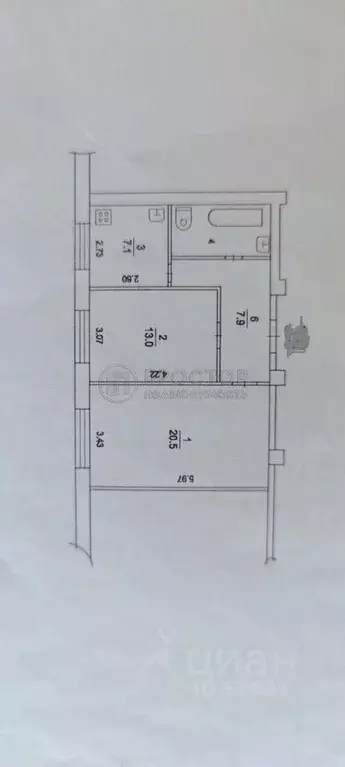2-к кв. Московская область, Химки Московская ул., 11 (54.3 м) - Фото 0