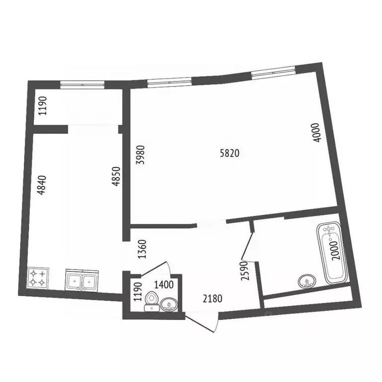 1-к кв. Санкт-Петербург наб. Миклухо-Маклая, 3к1 (51.9 м) - Фото 2