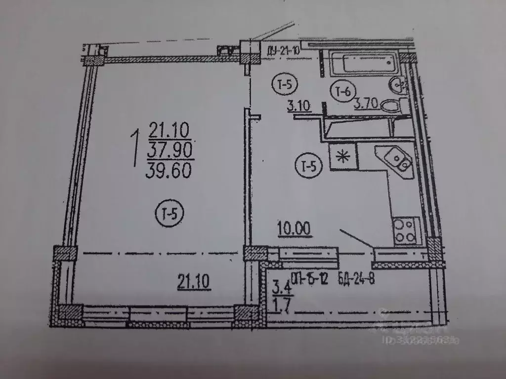 1-к кв. Пензенская область, Пенза Ладожская ул., 144А (37.0 м) - Фото 0