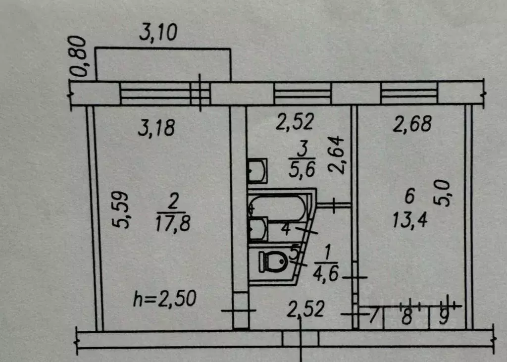 2-к кв. Кемеровская область, Новокузнецк ул. Шункова, 18 (46.1 м) - Фото 1
