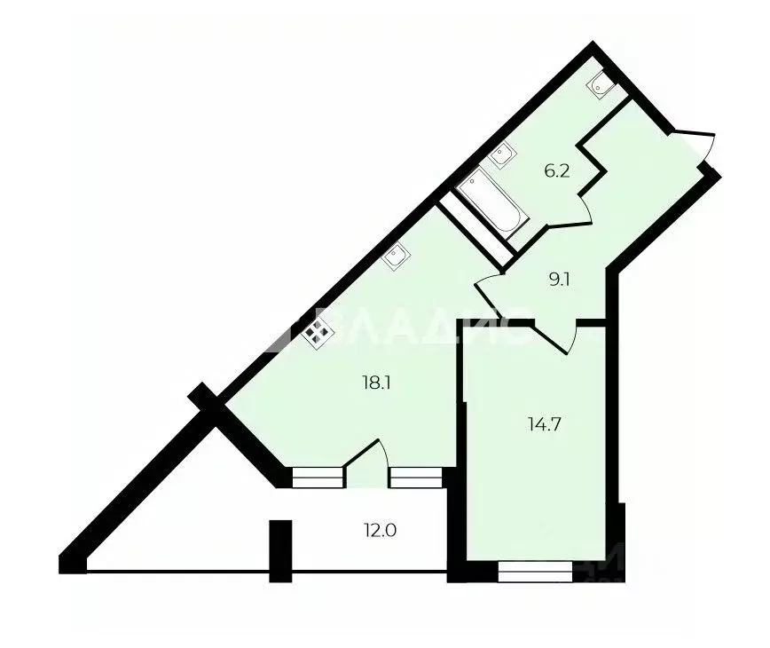 1-к кв. Санкт-Петербург Ленинский просп., 64к1 (60.0 м) - Фото 2