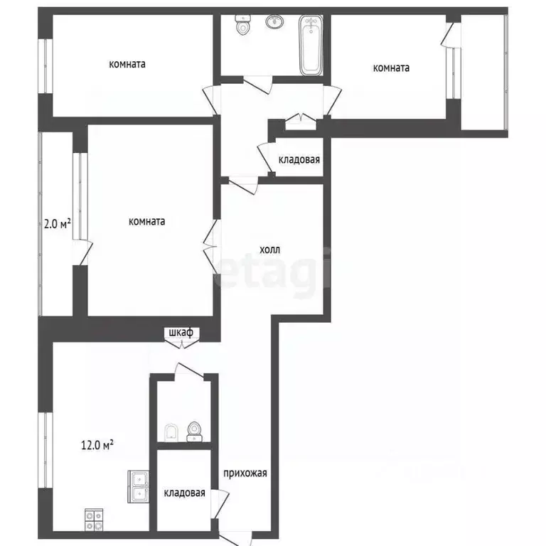 3-к кв. Москва Большой Харитоньевский пер., 5-7С1 (120.0 м) - Фото 1