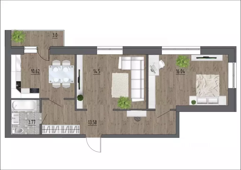 2-к кв. Липецкая область, Усмань ул. Фридриха Энгельса, 151 (57.7 м) - Фото 2