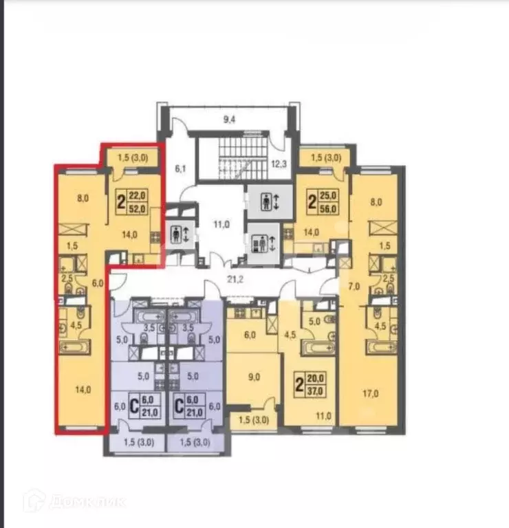 Продаётся 2-к квартира, 52 м - Фото 0