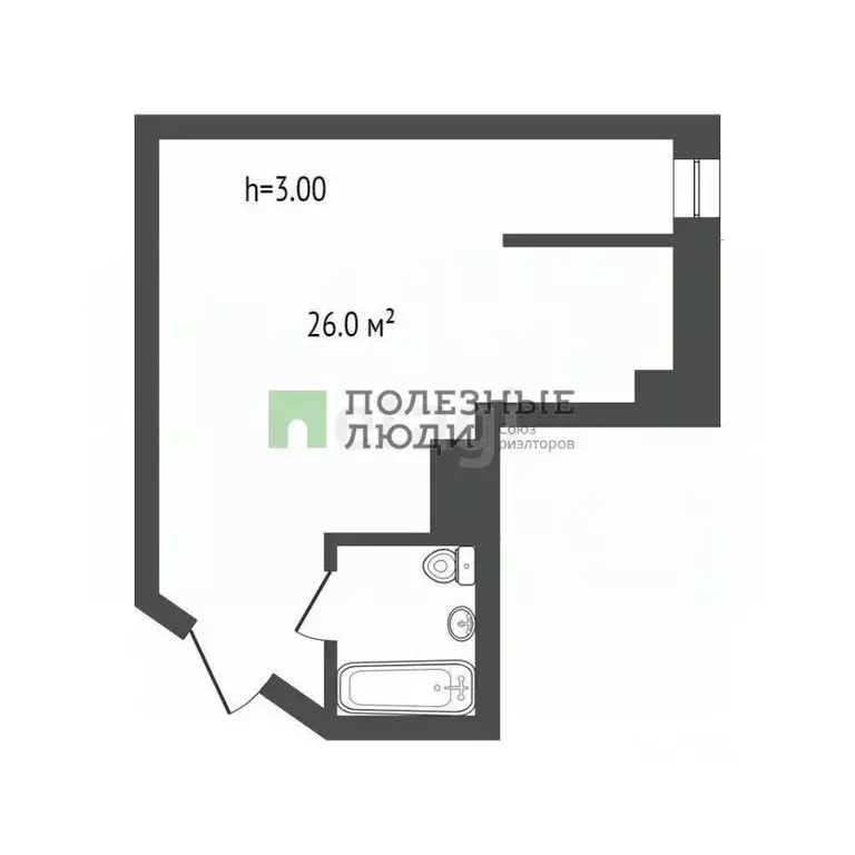 1-к кв. Красноярский край, Красноярск ул. Вильского, 16 (28.3 м) - Фото 1