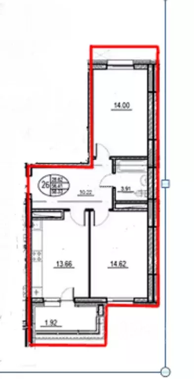 2-к кв. Татарстан, Казань Родины мкр, Наследие жилой комплекс (58.33 ... - Фото 2