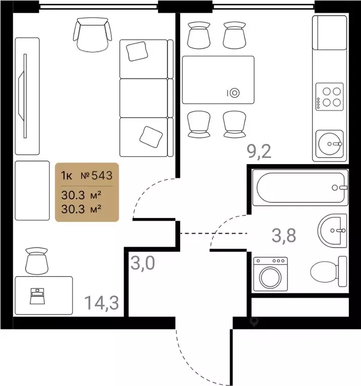 1-к кв. Московская область, Химки Лесная Коллекция жилой комплекс, к1 ... - Фото 2