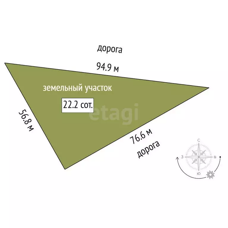 Участок в село Киева, улица Маршала Жукова (22.19 м) - Фото 0