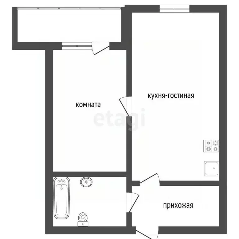1-к кв. Воронежская область, Воронеж ул. Независимости, 78Бк3 (31.1 м) - Фото 2