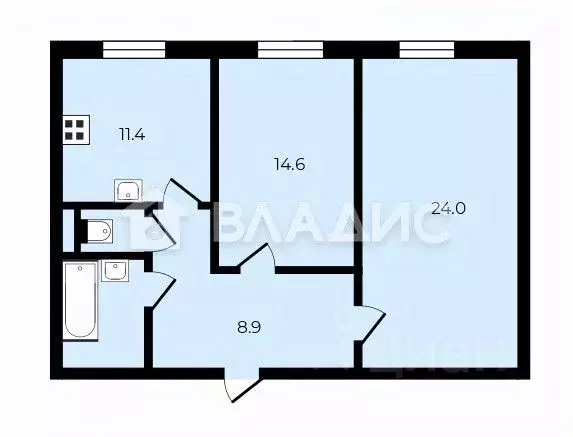2-к кв. Санкт-Петербург Комендантский просп., 9 (62.5 м) - Фото 2