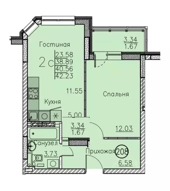 Свободной планировки кв. Саратовская область, Энгельс Петровская ул., ... - Фото 0