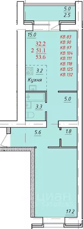 2-к кв. Алтайский край, Новоалтайск Индустриальная ул., 18 (53.6 м) - Фото 0