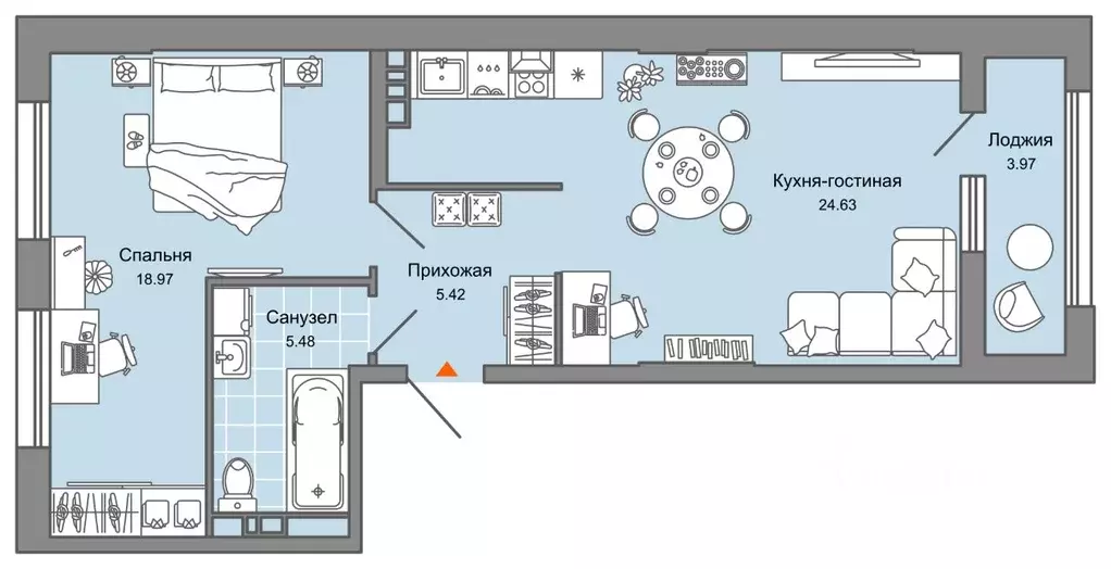 1-к кв. Пермский край, Пермь ул. Дзержинского, 29Б (56.0 м) - Фото 1