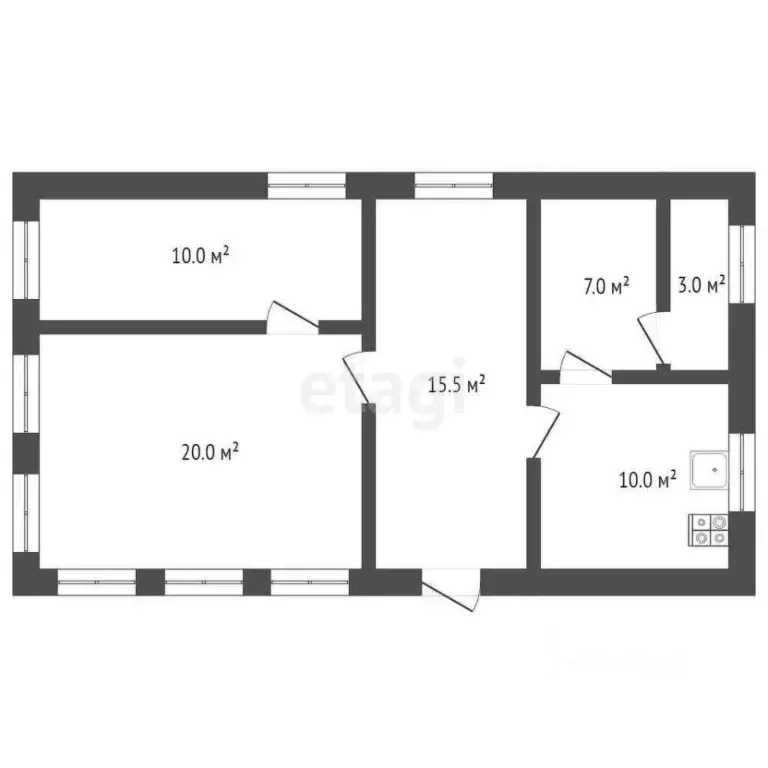 Дом в Брянская область, Почеп ул. Коммуны, 35 (66 м) - Фото 1