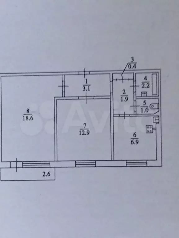 2-к. квартира, 47 м, 4/10 эт. - Фото 0