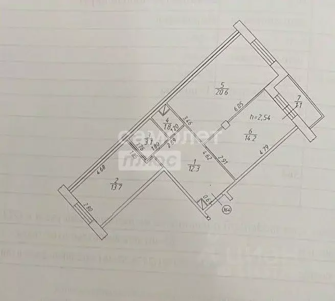 2-к кв. Омская область, Омск ул. Туполева, 2 (65.7 м) - Фото 1