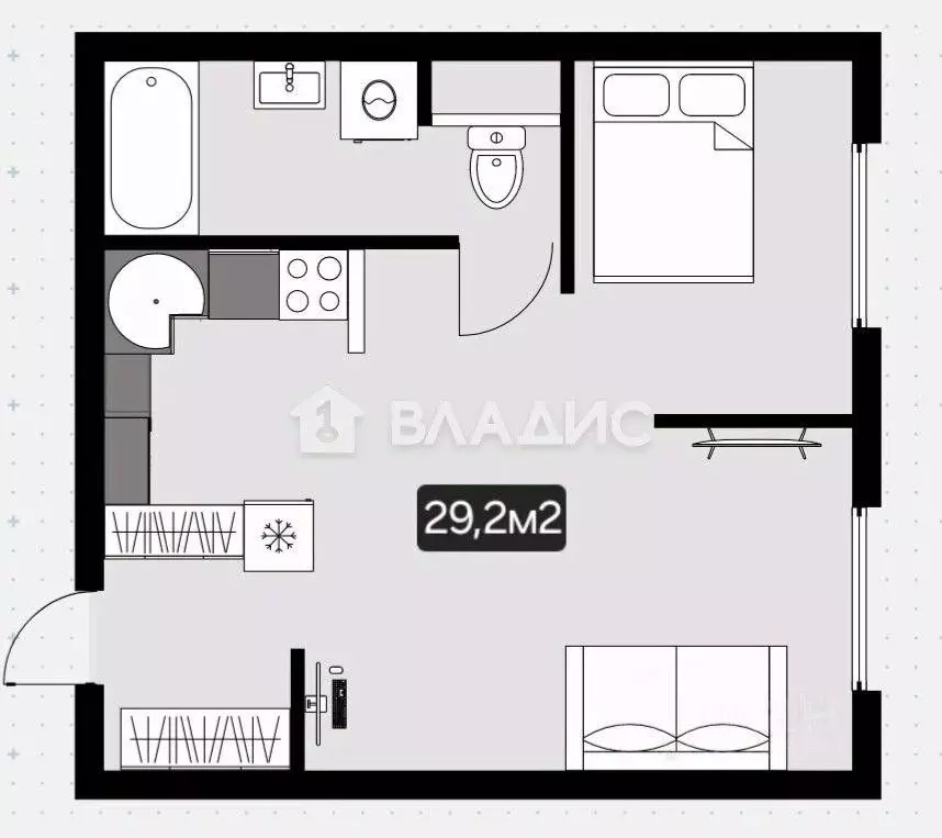 Студия Санкт-Петербург пос. Парголово, ул. Архитектора Белова, 6к5 ... - Фото 2