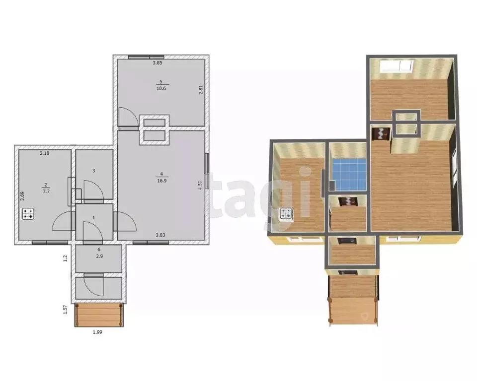 2-к кв. Калужская область, Калуга городской округ, д. Колюпаново 1 ... - Фото 2