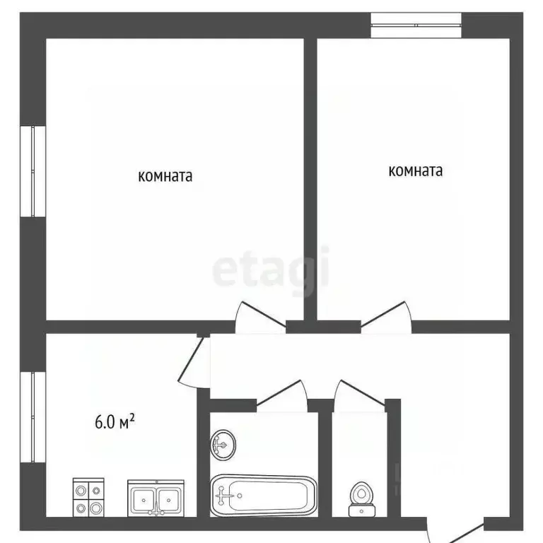 2-к кв. Московская область, Луховицы муниципальный округ, д. Врачово ... - Фото 2