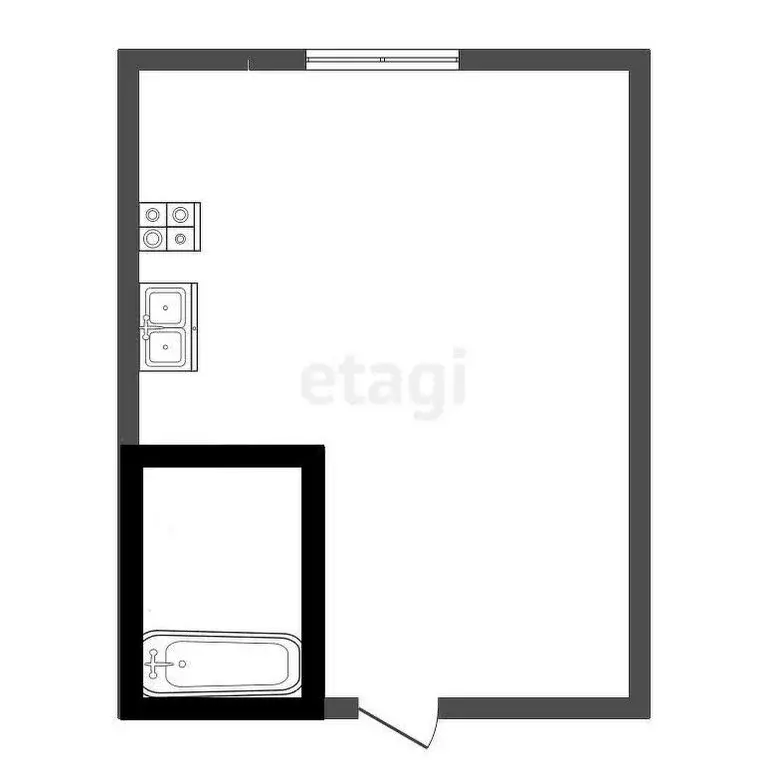 Квартира-студия: Абакан, улица Володарского, 21 (12 м) - Фото 1