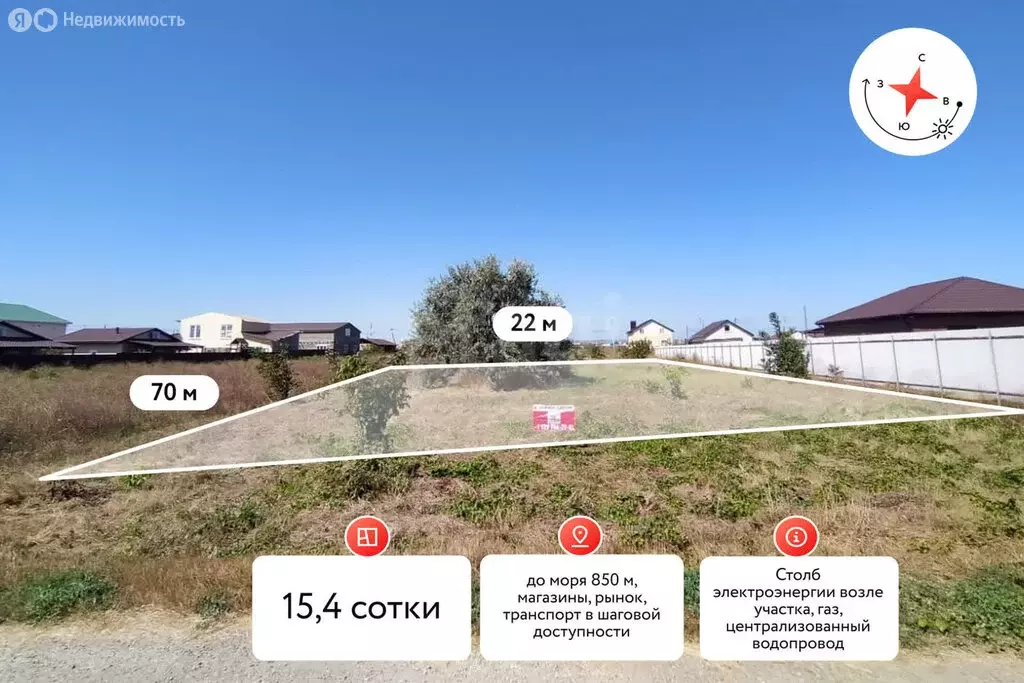 Участок в Кучугуры, Виноградная улица (15.4 м) - Фото 0