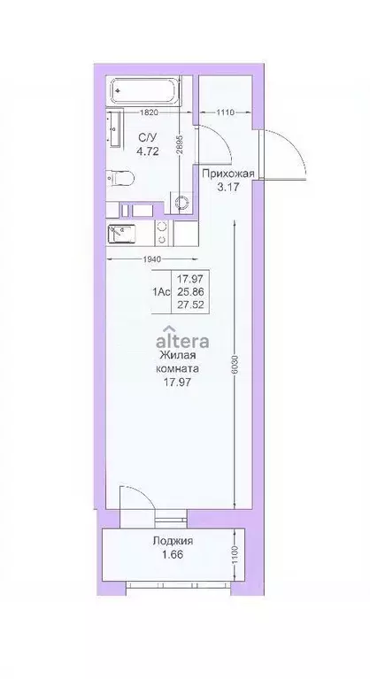 студия татарстан, казань ул. александра курынова, 4к2 (27.52 м) - Фото 1