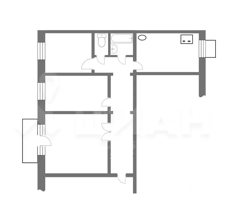 3-к кв. Челябинская область, Челябинск ул. Богдана Хмельницкого, 15 ... - Фото 2