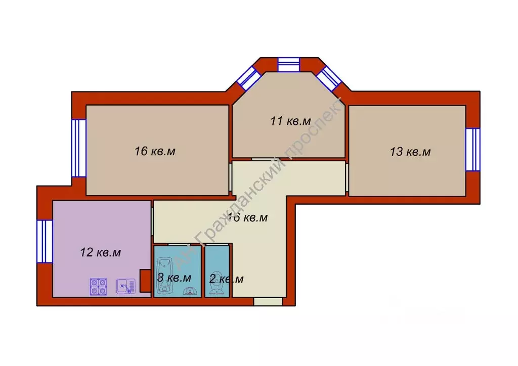 3-к кв. Ленинградская область, Шлиссельбург Кировский район, ул. ... - Фото 1
