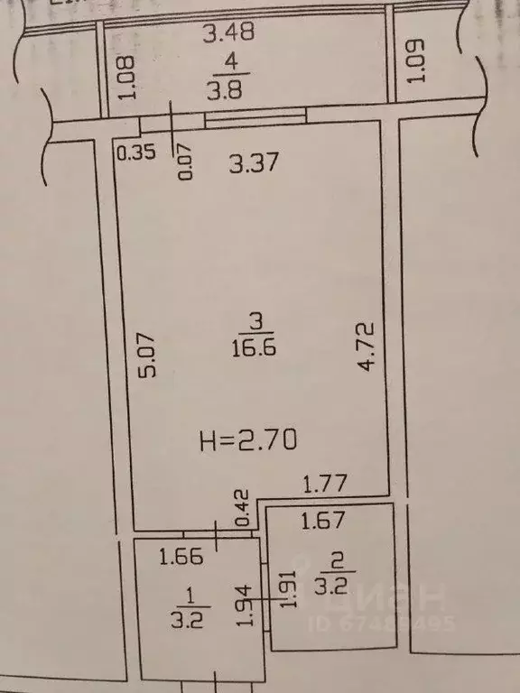 Студия Краснодарский край, Анапа Владимирская ул., 154к2 (27.0 м) - Фото 1