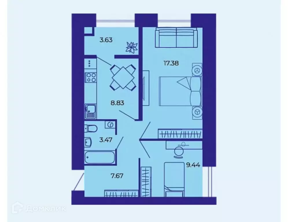 Продаётся 2-к квартира, 50.6 м - Фото 0