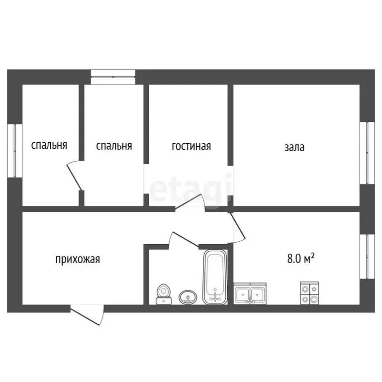 3-комнатная квартира: Гаврилов-Ям, улица Семашко, 13 (54.3 м) - Фото 0