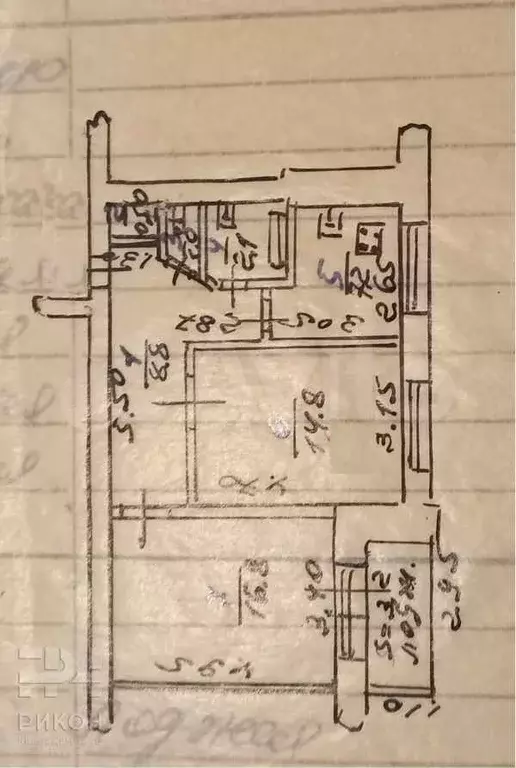 2-к. квартира, 53 м, 6/9 эт. - Фото 0