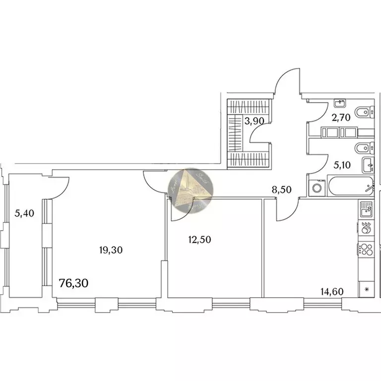 2-комнатная квартира: Санкт-Петербург, Планерная улица, 99 (76.3 м) - Фото 1