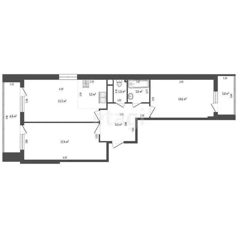 2-комнатная квартира: Анапа, улица Омелькова, 93 (73 м) - Фото 0