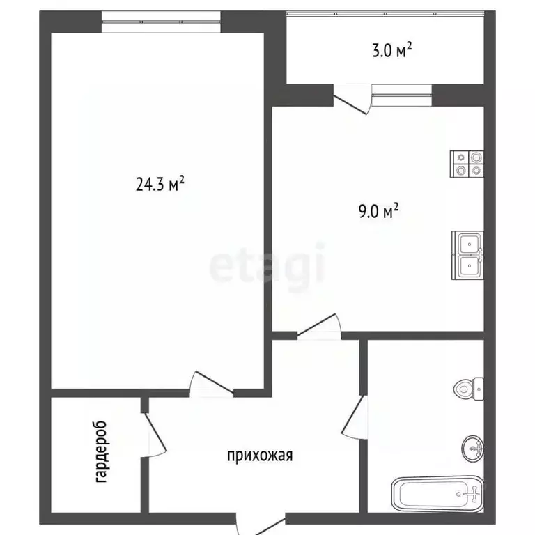 1-к кв. Москва Фестивальная ул., 15К2 (43.4 м) - Фото 2