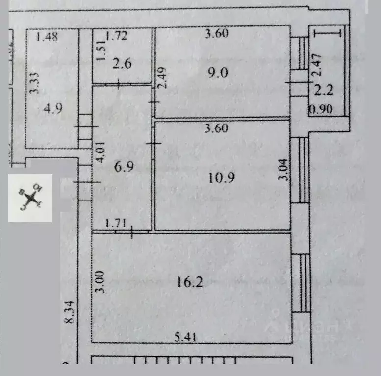 2-к кв. Владимирская область, Владимир ул. Всесвятская, 13 (50.5 м) - Фото 1