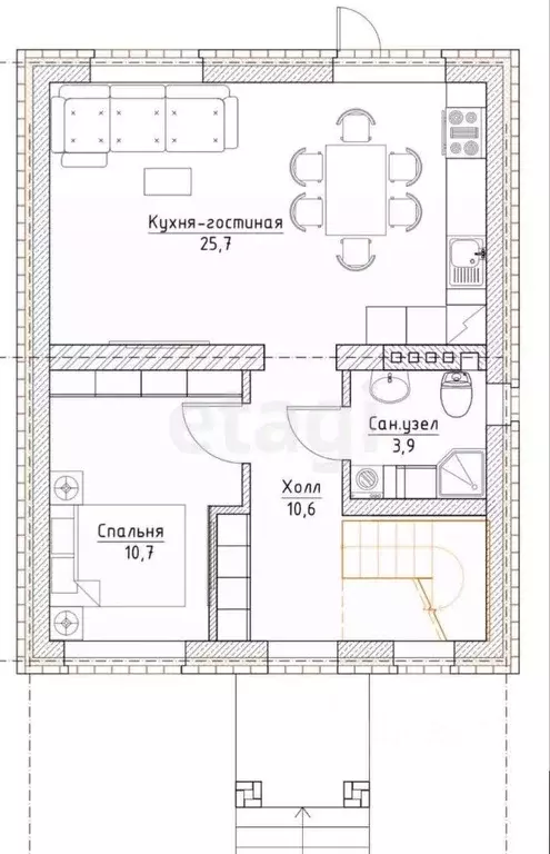 Дом в Татарстан, Казань Вишневка жилмассив, ул. Заречная, 56 (107 м) - Фото 1