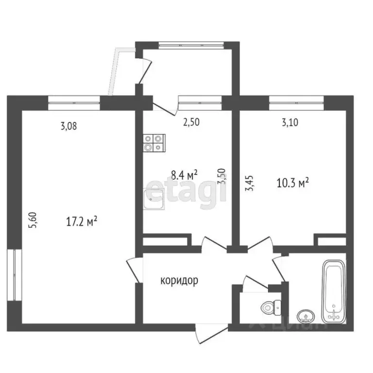 2-к кв. Камчатский край, Петропавловск-Камчатский Дальневосточная ул., ... - Фото 2