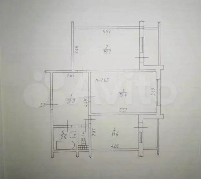 2-к. квартира, 68 м, 5/9 эт. - Фото 0