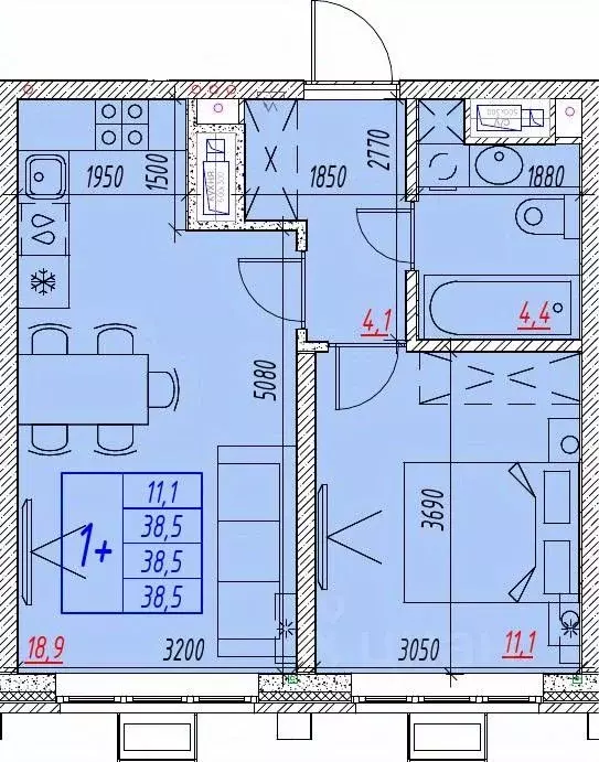2-к кв. Астраханская область, Астрахань ул. Бэра, 29 (38.5 м) - Фото 1