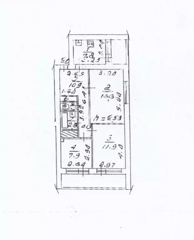 3-к кв. Московская область, Серпухов Октябрьская ул., 34 (65.0 м) - Фото 2