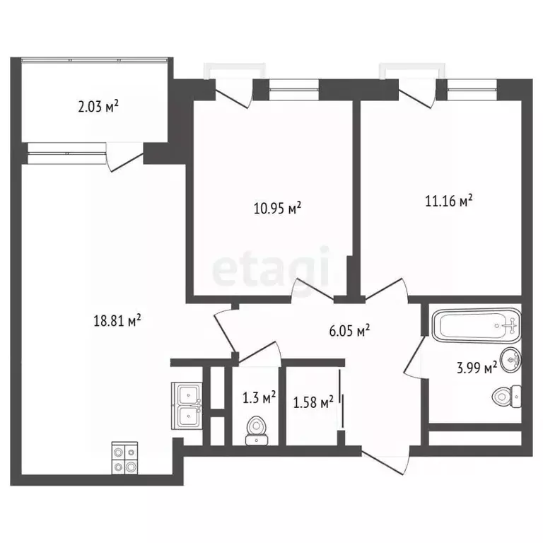 3-к кв. Московская область, Одинцовский городской округ, с. ... - Фото 2