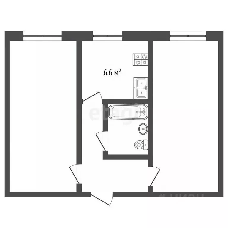 2-к кв. Ярославская область, Гаврилов-Ям ул. Семашко, 13 (44.0 м) - Фото 2