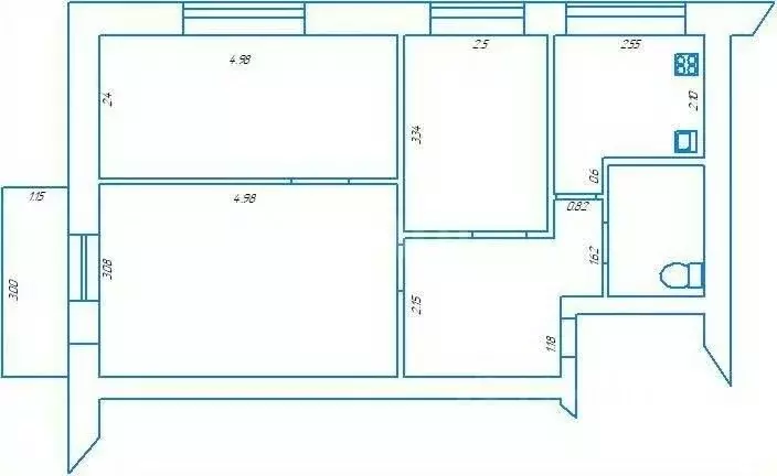 3-к кв. Татарстан, Казань Шоссейная ул., 21 (53.1 м) - Фото 2