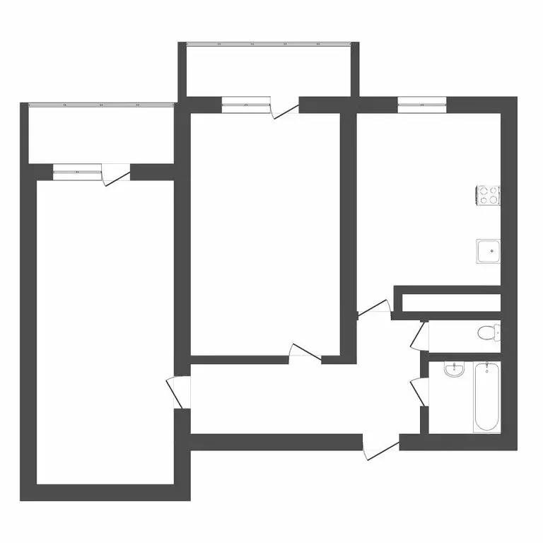 2-комнатная квартира: Тюмень, улица Мебельщиков, 6 (64.2 м) - Фото 2