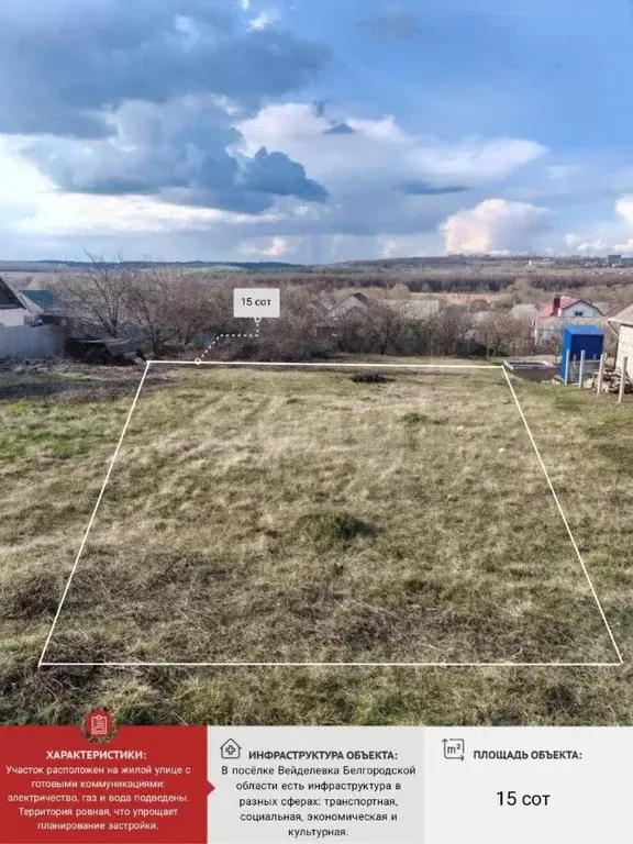 Участок в Белгородская область, Вейделевка рп ул. Интернациональная, 9 ... - Фото 2