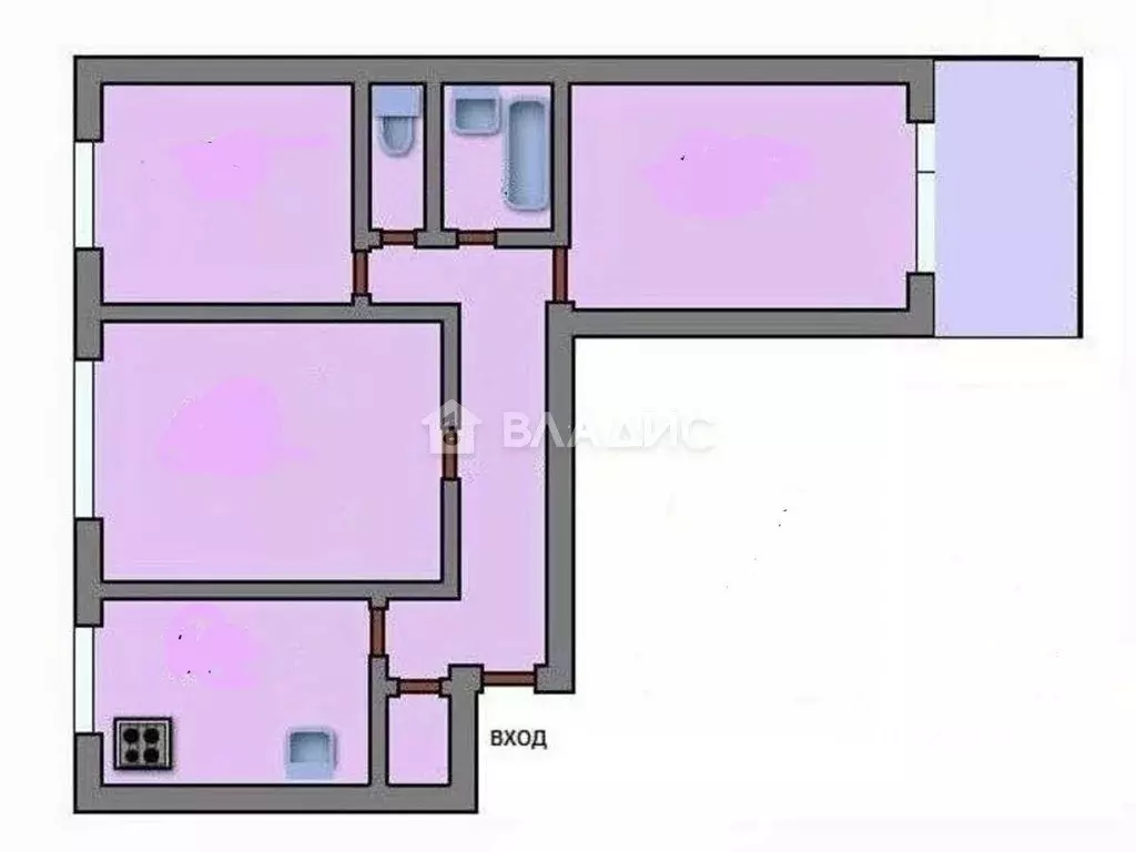 3-к кв. Пензенская область, Пензенский район, Ермоловский сельсовет, ... - Фото 2